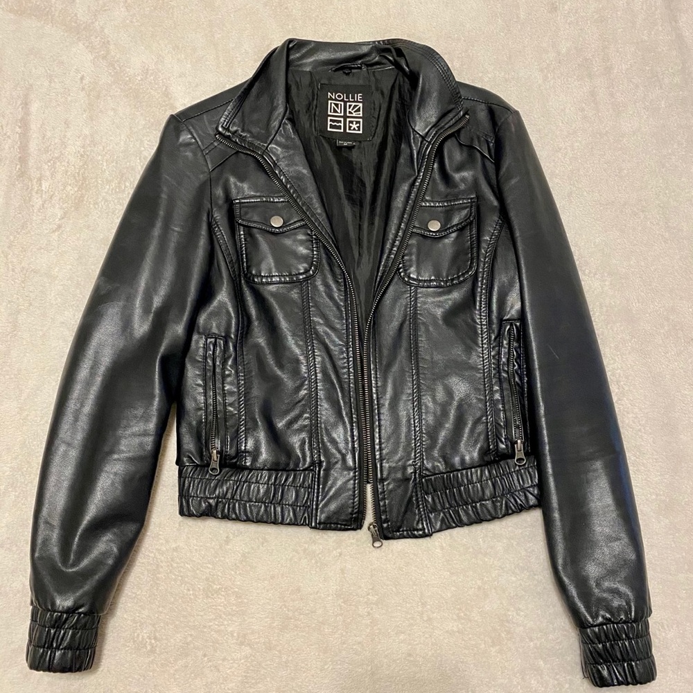 Used Faux Leather Jacket